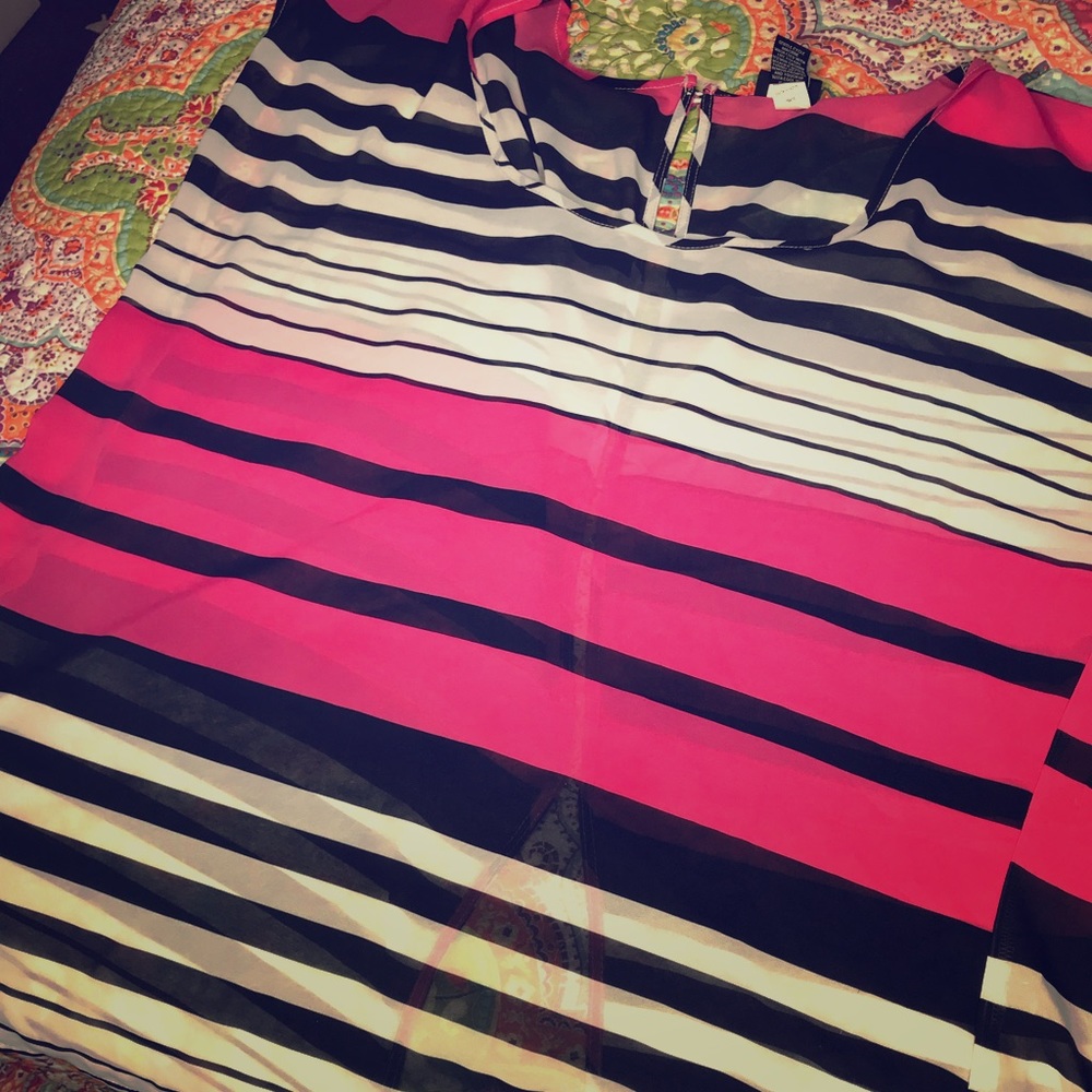 Torrid sheer striped top